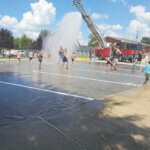 The water from Ladder 69 was the perfect attraction to beat the heat on Friday, July 3 for many families in the area.